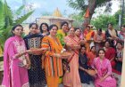 कायस्थ महासभा महिला प्रकोष्ठ भीलवाड़ा द्वारा पक्षियों के लिए परिंडे बांधे